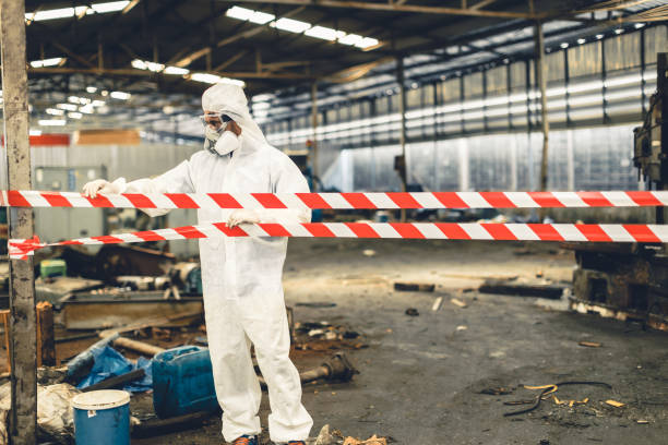 Professional Biohazard technician working in Lone Tree, IA